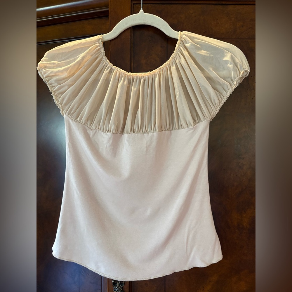 Bebe Cream Ruched Blouse - Picture 5 of 7